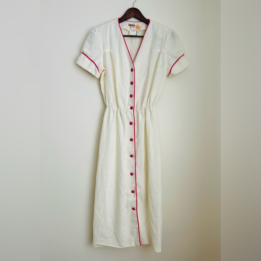 VINTAGE 70s Button Front Dress